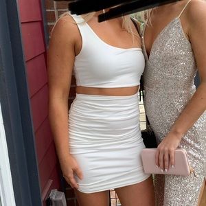 White mini dress